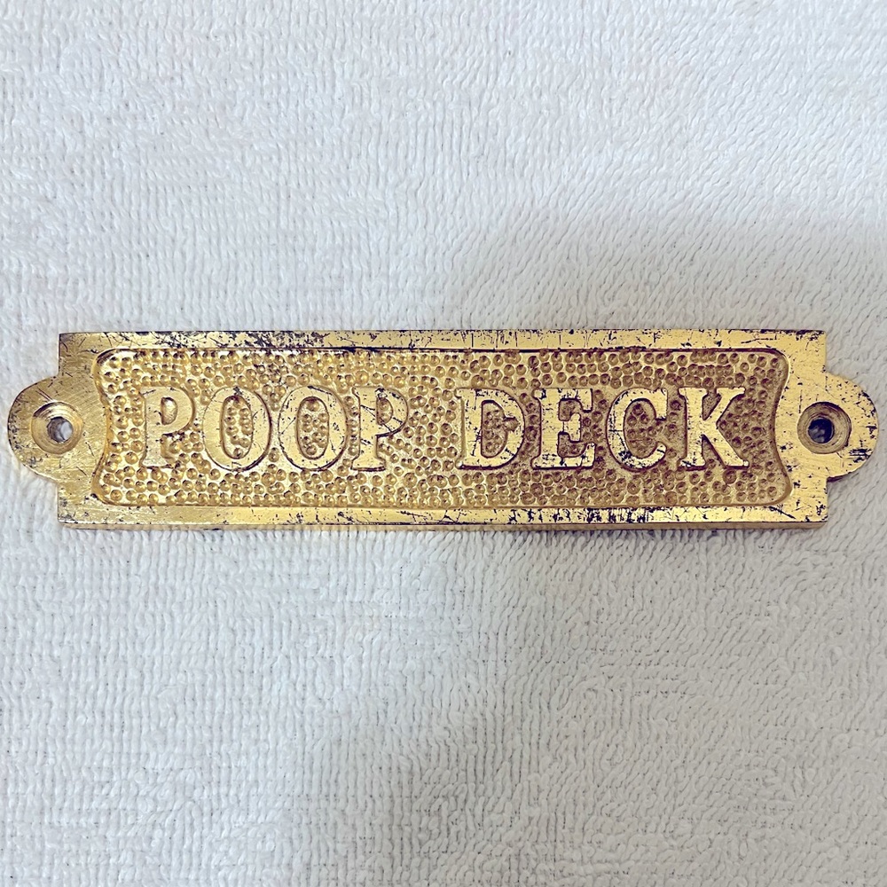 Poop Deck, Nautical Door/Wall Sign, Nautical Decor Wall Plaque, Beach Bathroom